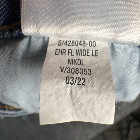 Old Navy Sky Hi Wide Leg Jeans Womens 16 Light Wash Y2K Extra High Rise - Picture 11 of 12